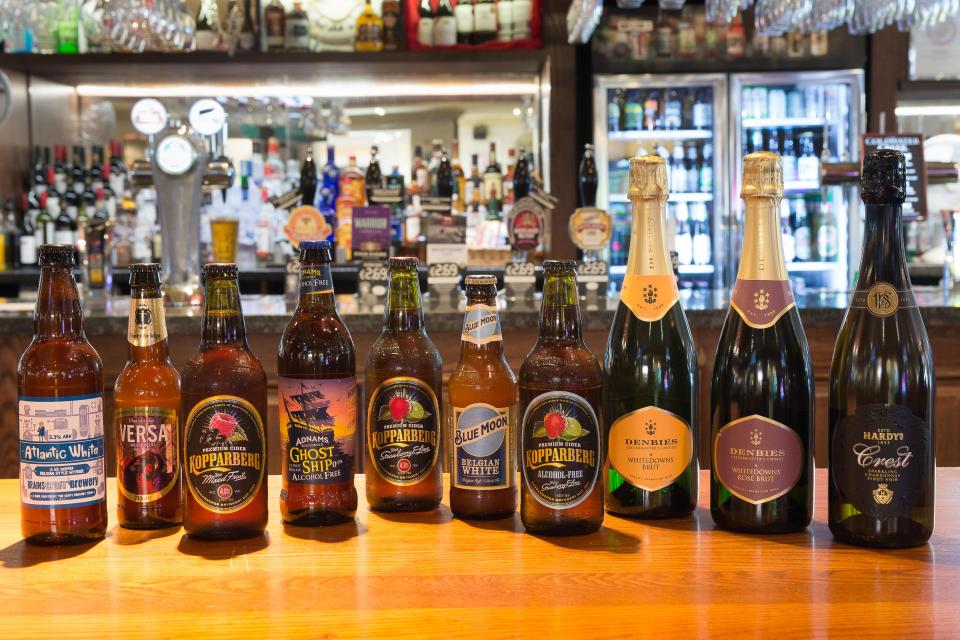  Wetherspoons is replacing French champagnes and German beers with alternatives from the UK and other non-EU countries in the run-up to Brexit