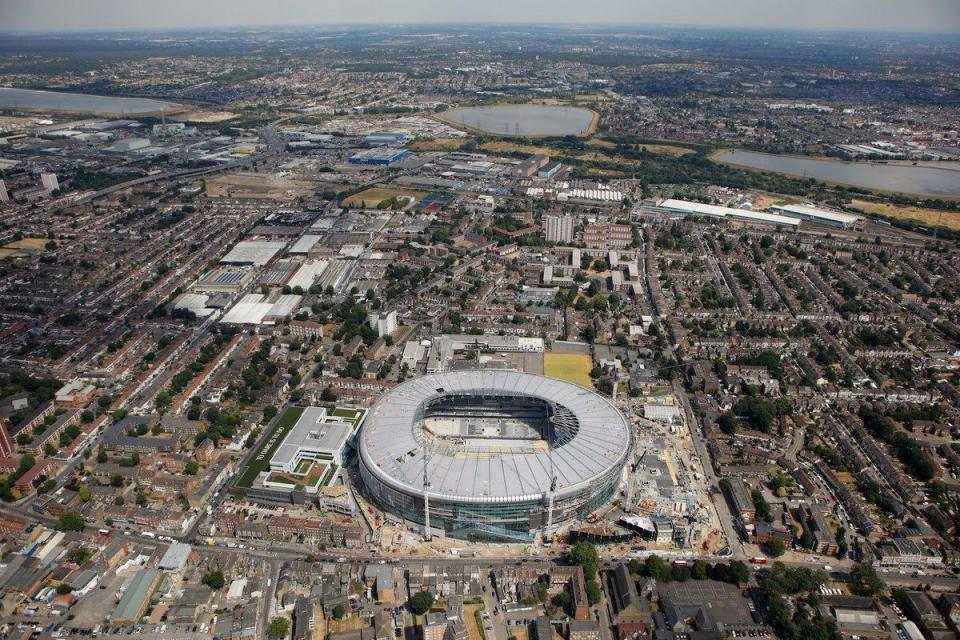  Spurs will move into the second-biggest club ground in England when it is completed in September