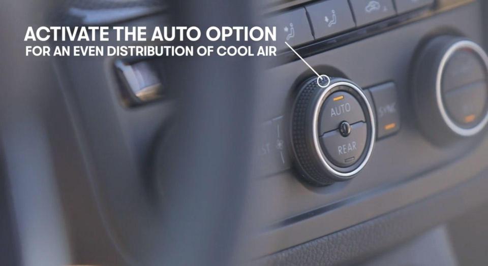  Using the 'auto' circulation option can help cool down the cabin quickly