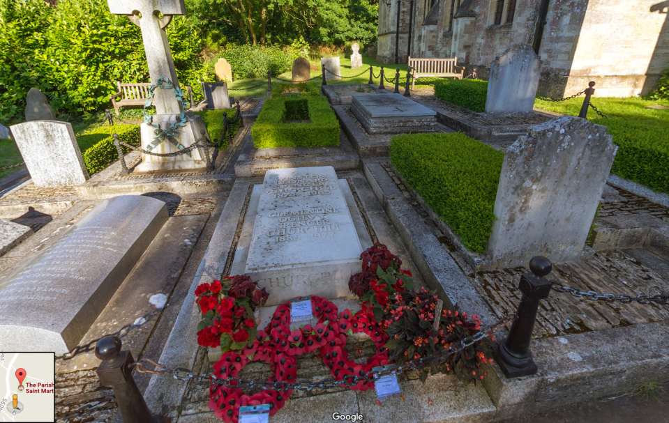  Churchill is buried in a Church near to Blenheim Palace