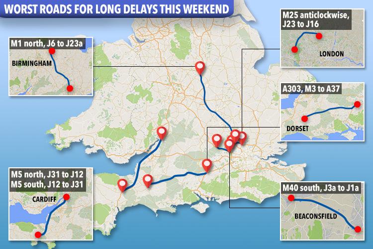 Roads will be heavily congested on Friday as families begin their summer holidays after the schools break up