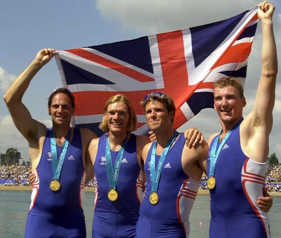  Steve Redgrave, Tim Foster, Strictly's James Cracknell and Matthew Pinsent after winning the gold medal in the men's coxless fours final at the 2000 Olympic Games in Sydney