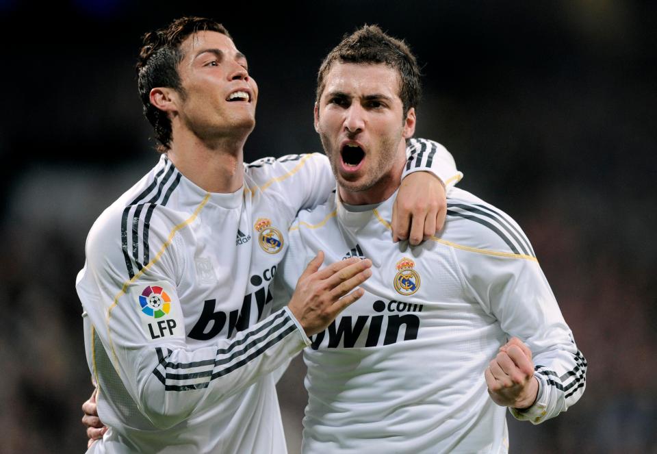  Cristiano Ronaldo and Gonzalo Higuain were together at Real Madrid for four years