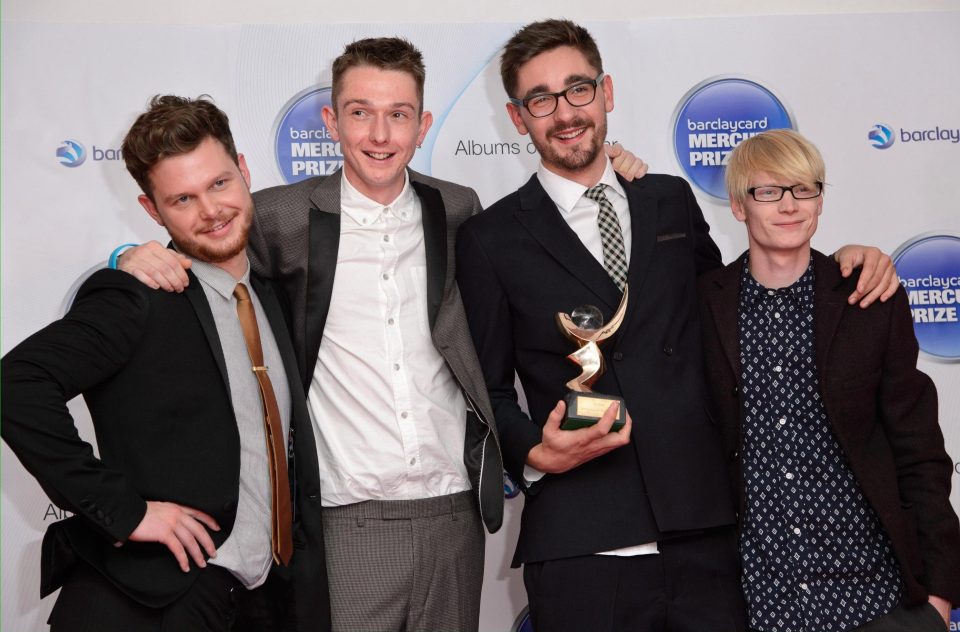  (L-R) Joe Newman, Thom Green, Gus Unger-Hamilton and Gwil Sainsbury at the 2012 Mercury Music Awards