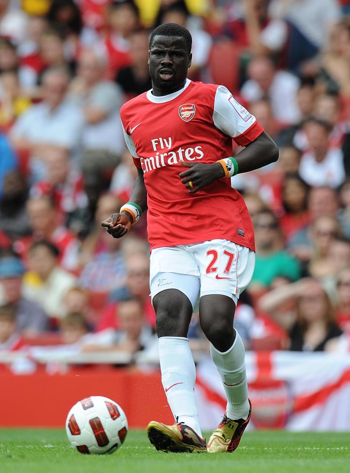  Emmanuel Eboue spent seven years with the Gunners before leaving in 2011