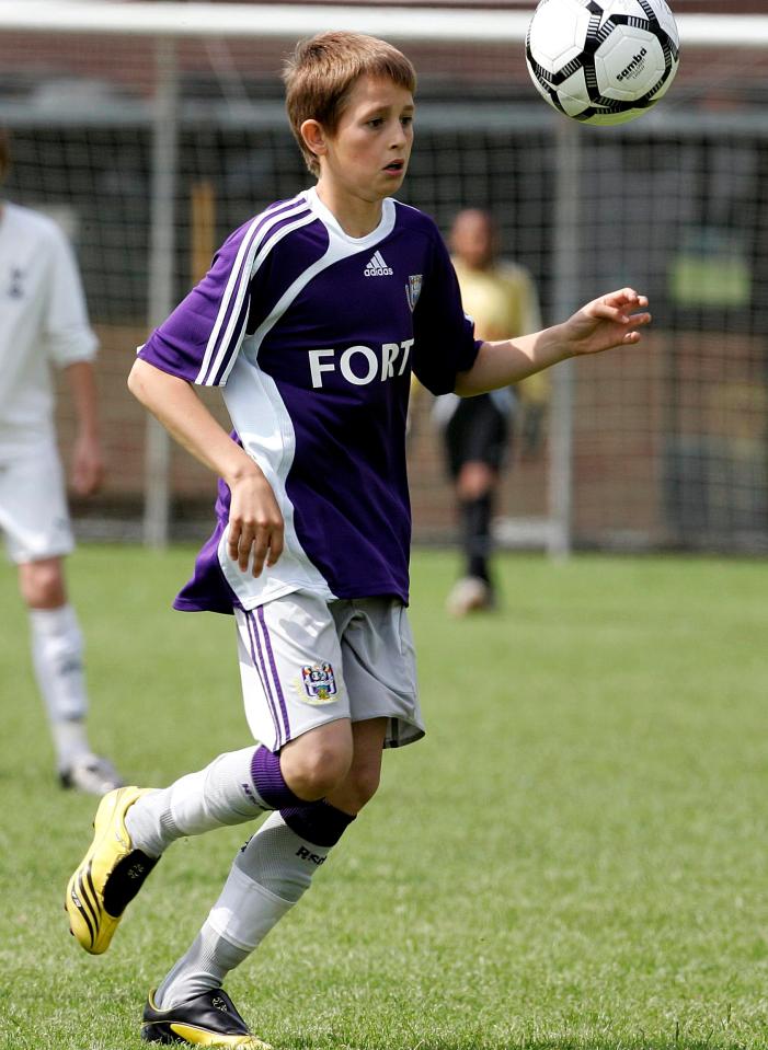  A young Adnan Januzaj honing his skills with Anderlecht's youth academy