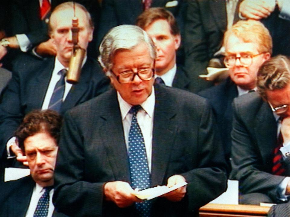  Geoffrey Howe's 1990 resignation speech is one of the most iconic in Parliament's history