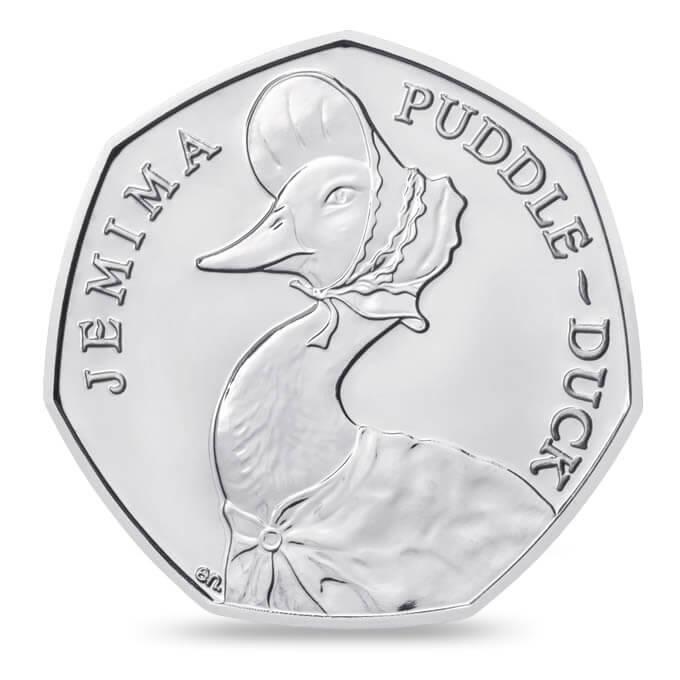 Out of all the Beatrix Potter coins, the Jemima Puddle Duck one is the most valuable