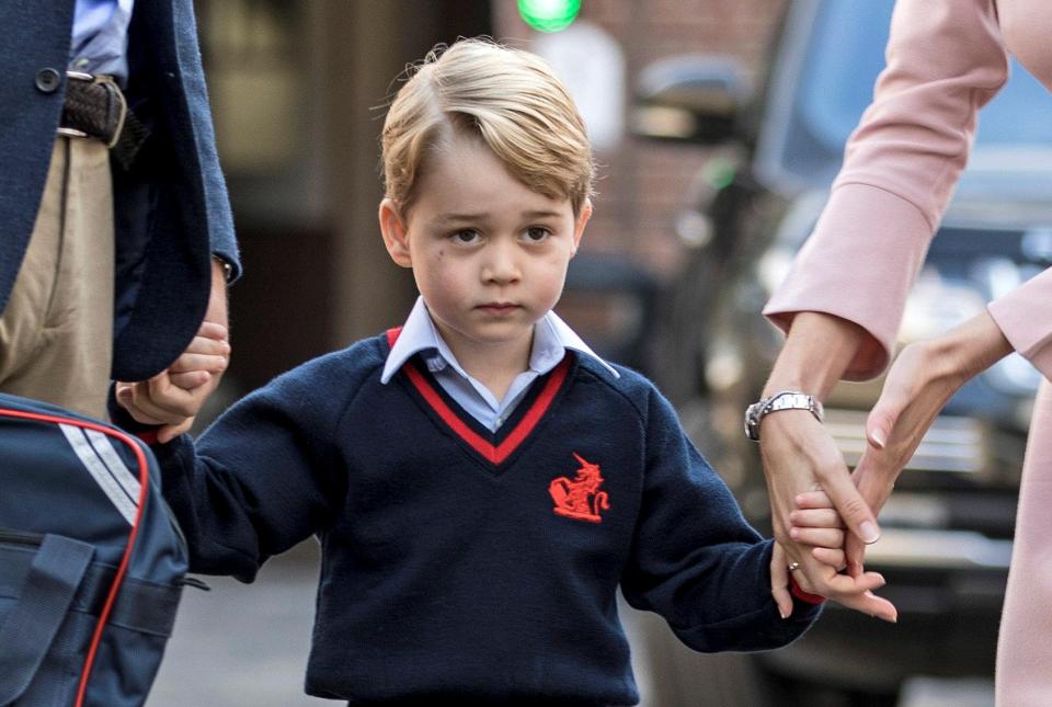  The Royal arrives for his first day of school at Thomas's school in Battersea, London