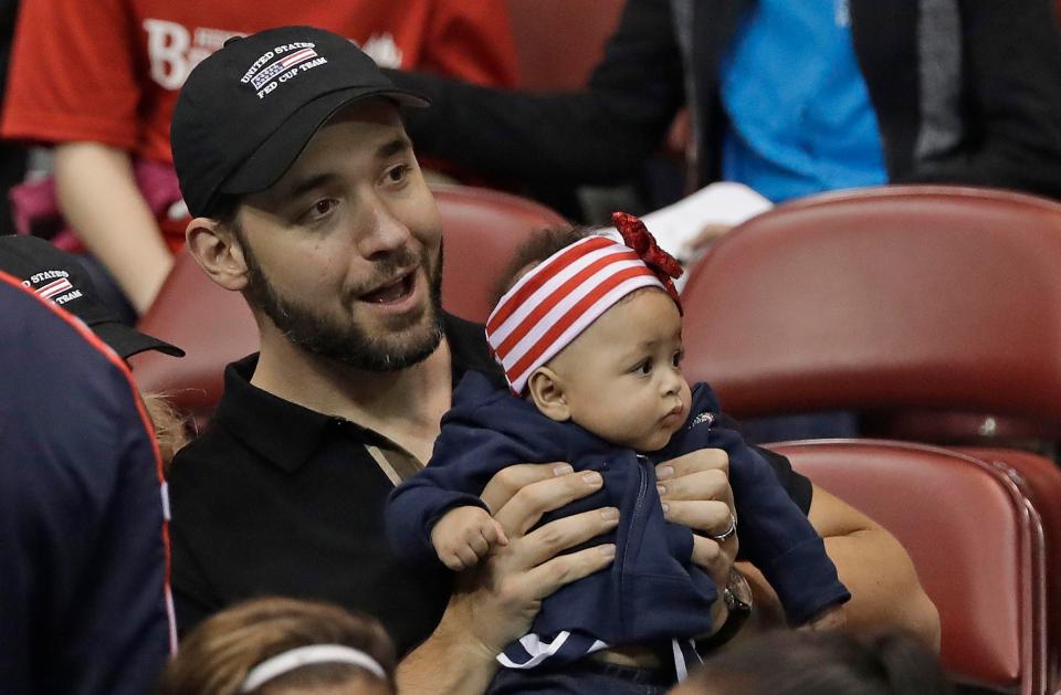  Alexis Ohanian with his and Serena Williams' daughter Alexis Olympia