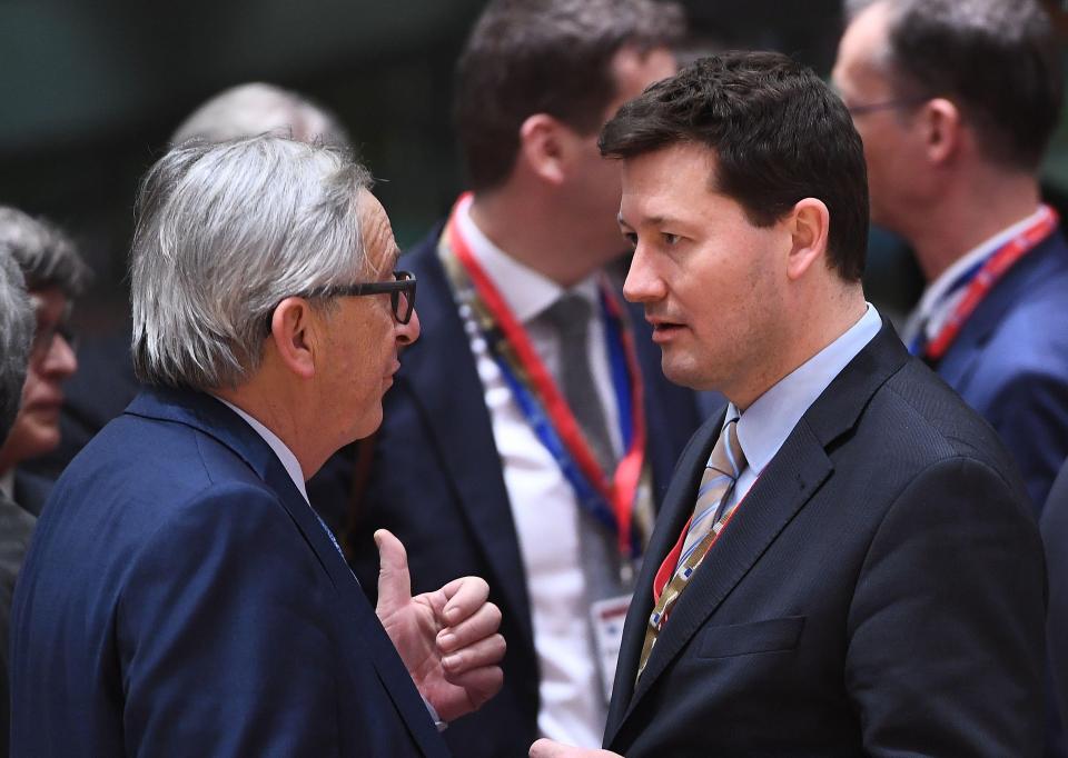  Martin Selmayr, right, is allegedly running the EU