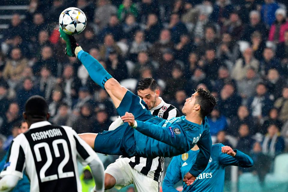  Ronaldo scored one of the all-time great Champions League goals with his wonderful bicycle kick against Juventus last year