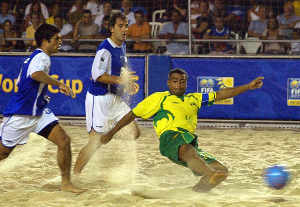  When he retired. Romario tried his hand at beach soccer