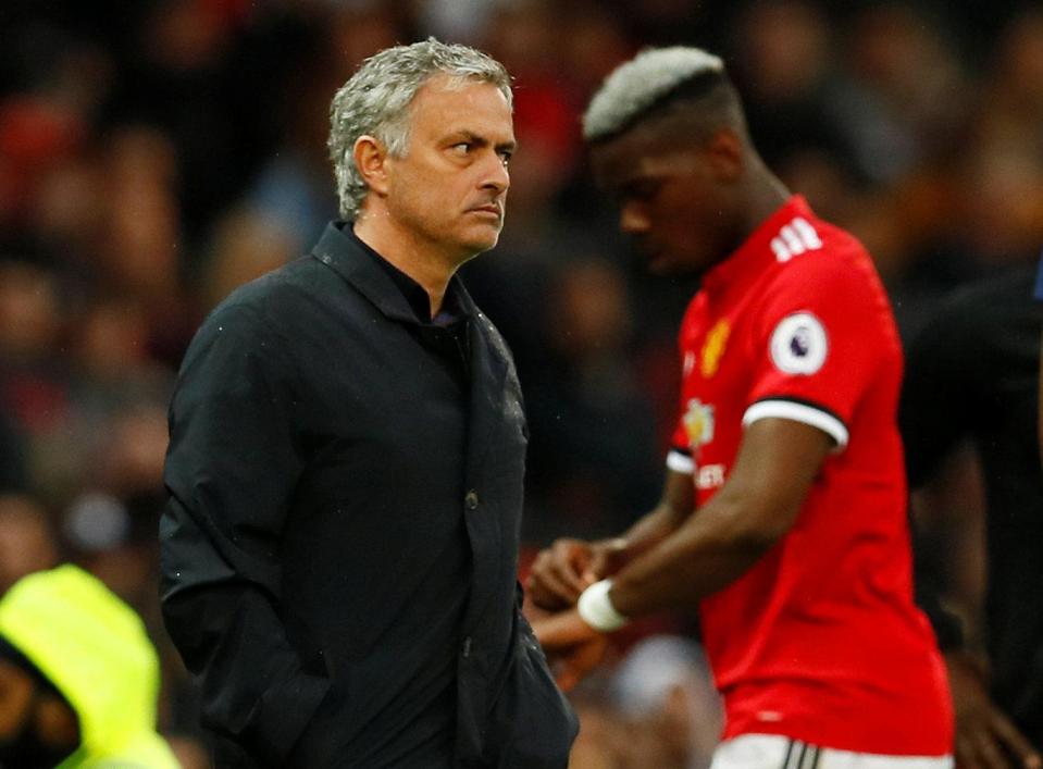  The article claims Paul Pogba is still not totally happy playing under Jose Mourinho