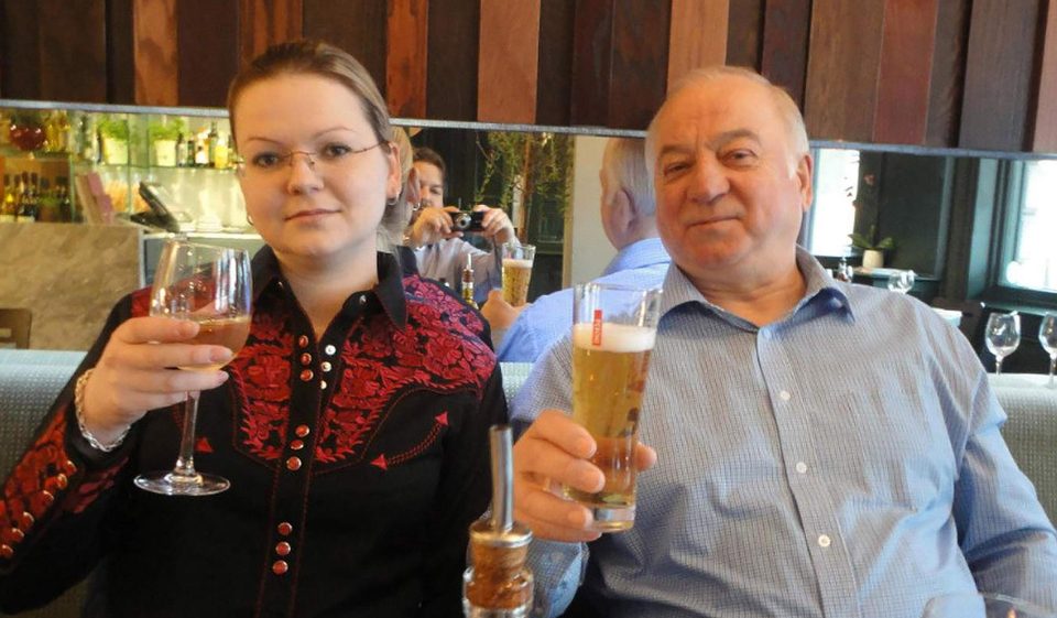  Former Russian spy Sergei Skripal and his daughter Yulia, pictured shortly before they were poisoned with Novichok in March this year