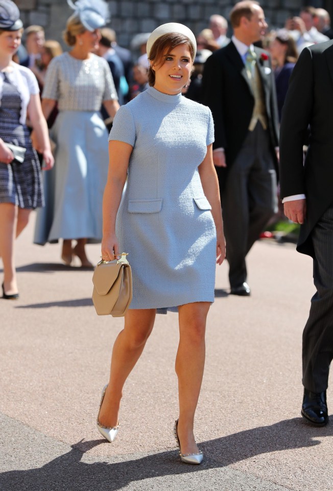 Princess Eugenie wore blue for Meghan and Harrys big day at Windsor Castle