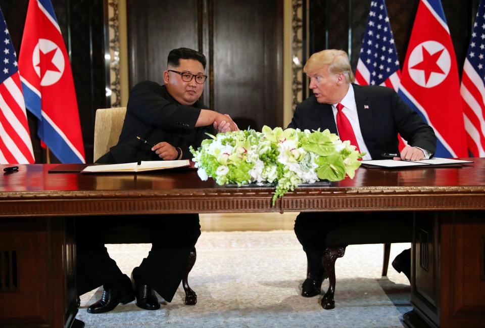  Donald Trump and Kim Jong-un met in June and agreed to scrap North Korea's nuclear weapons programme