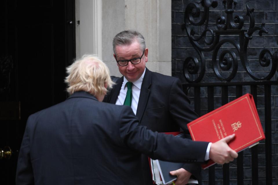  Michael Gove urged the Tories to get behind Theresa May's Brexit plan yesterday