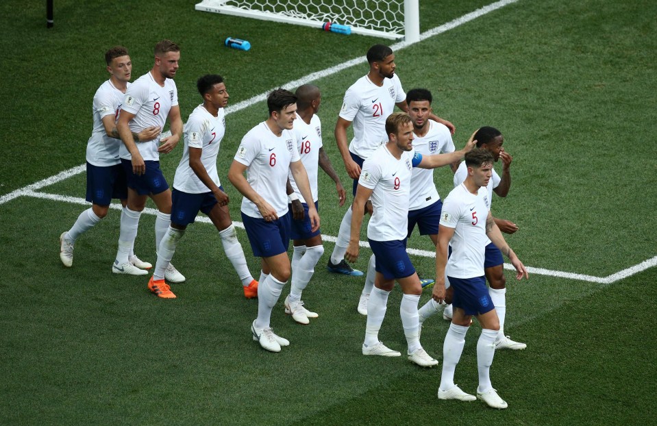 England will face Colombia after finishing behind Belgium in Group G