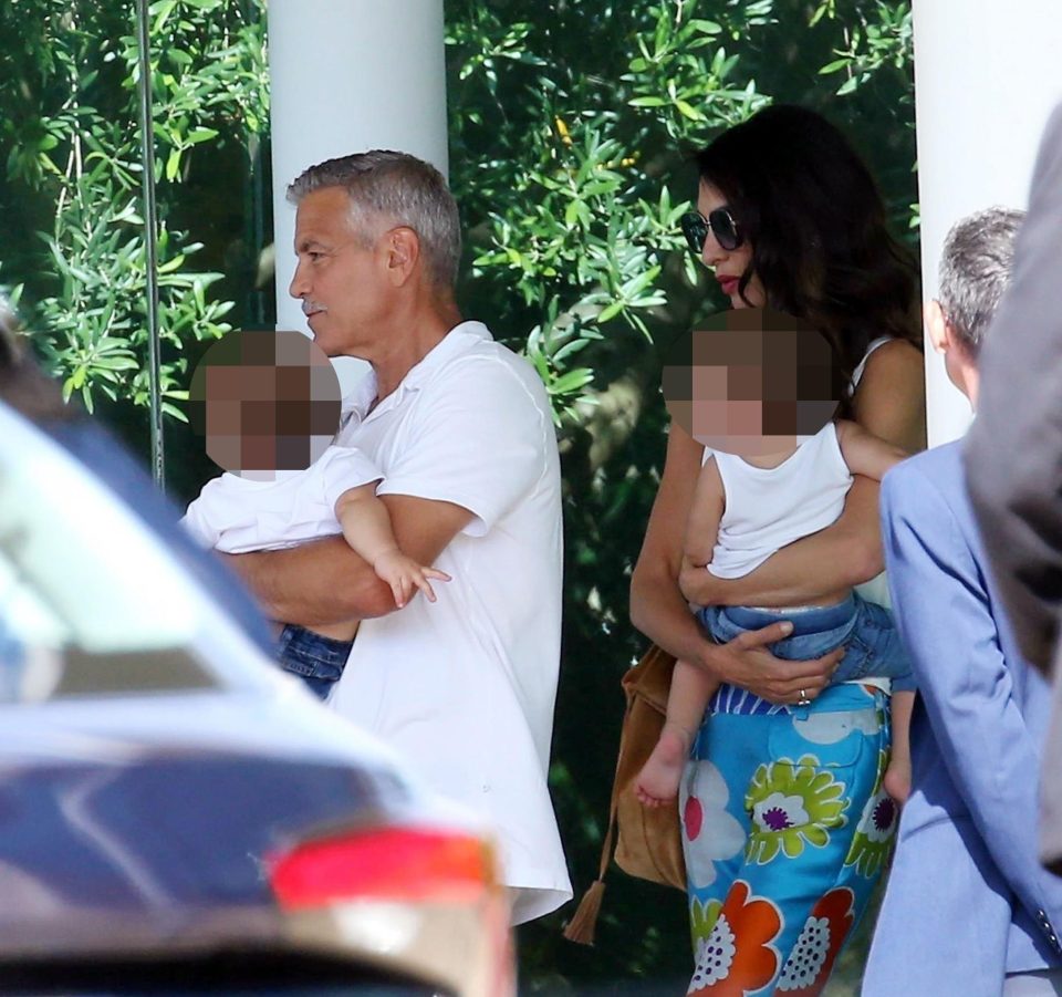  Clooney arrived in the island with his family for the summer on June 24