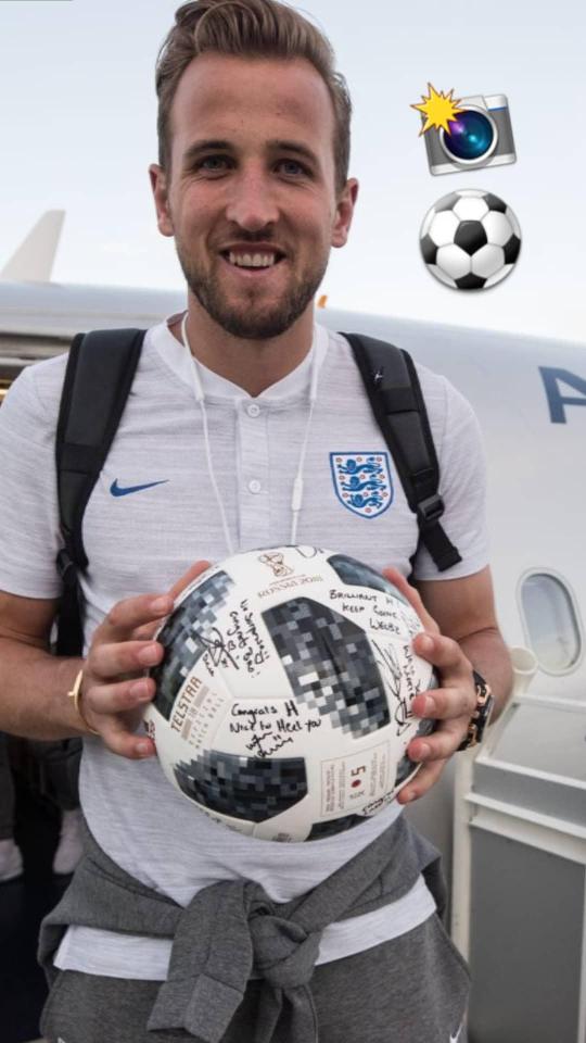  Kane with the match ball following his hat-trick against Panama