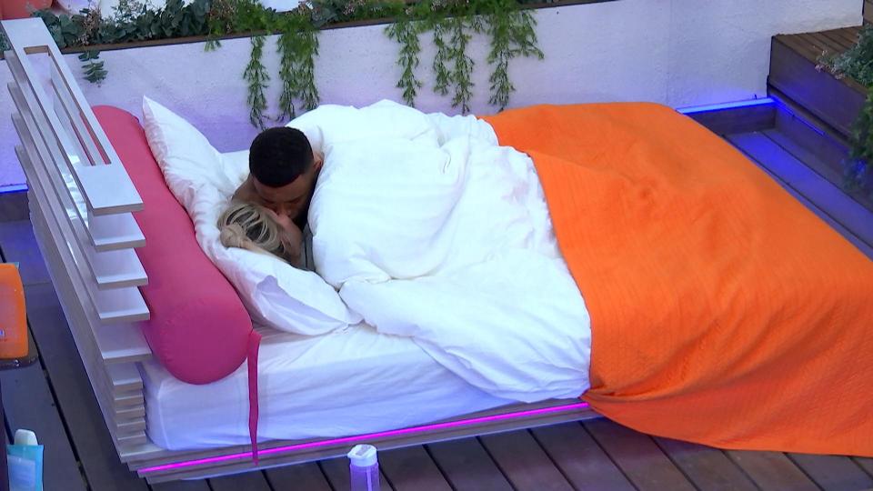  Love Island's Wes and Megan try out the outside beds on Love Island - an estimated 2 to 4 per cent of the UK population suffer compulsive sexual behaviour