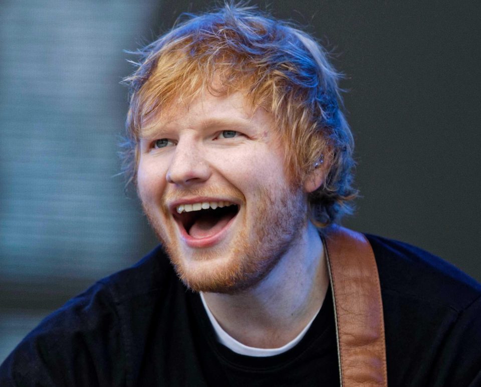  Ed Sheeran performs on stage at The Biggest Weekend Festival in Swansea