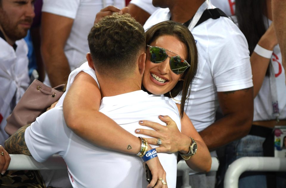  Charlotte and Kieran Trippier celebrate at the FIFA World Cup