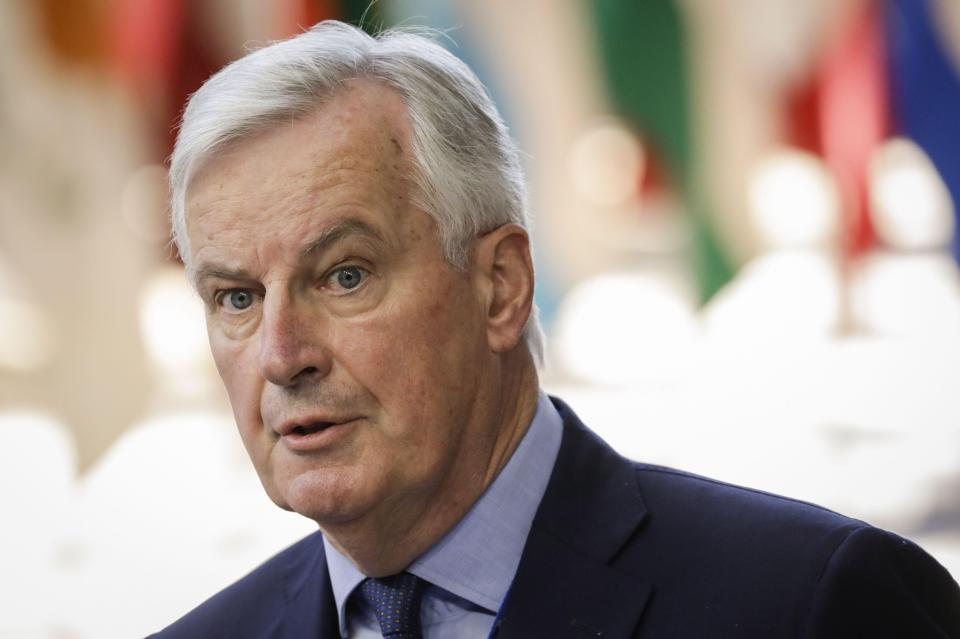  Michel Barnier has offered an olive branch to Theresa May