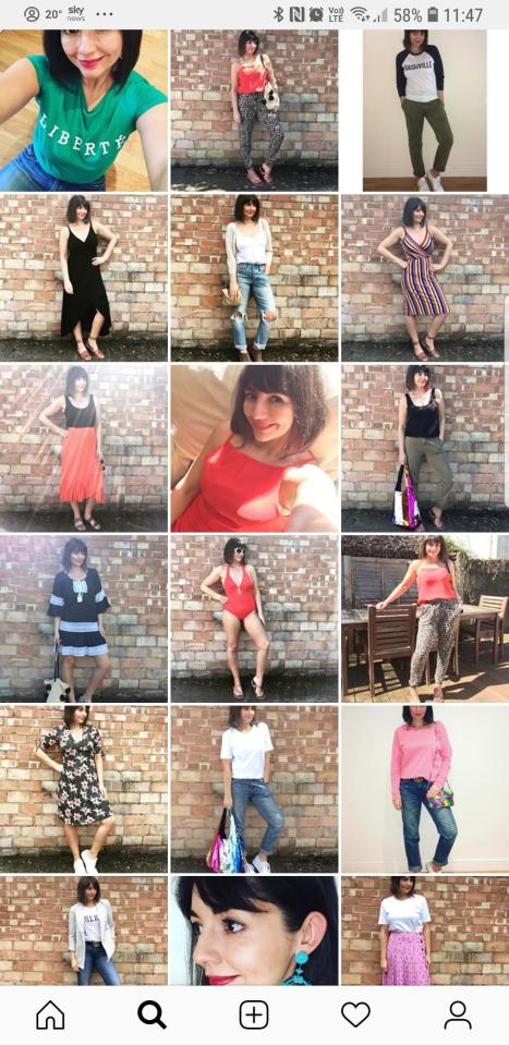  She shares pictures of her wardrobe on Instagram to inspire other women