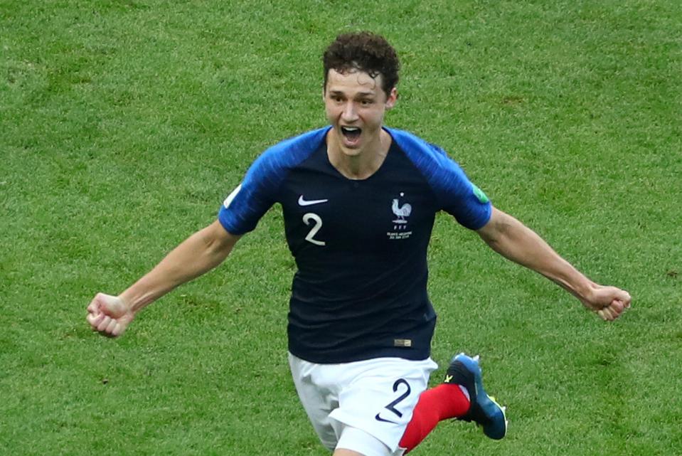  Pavard levelled the last 16 clash at 2-2