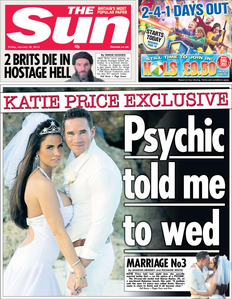  Katie and Kieran got married in 2013