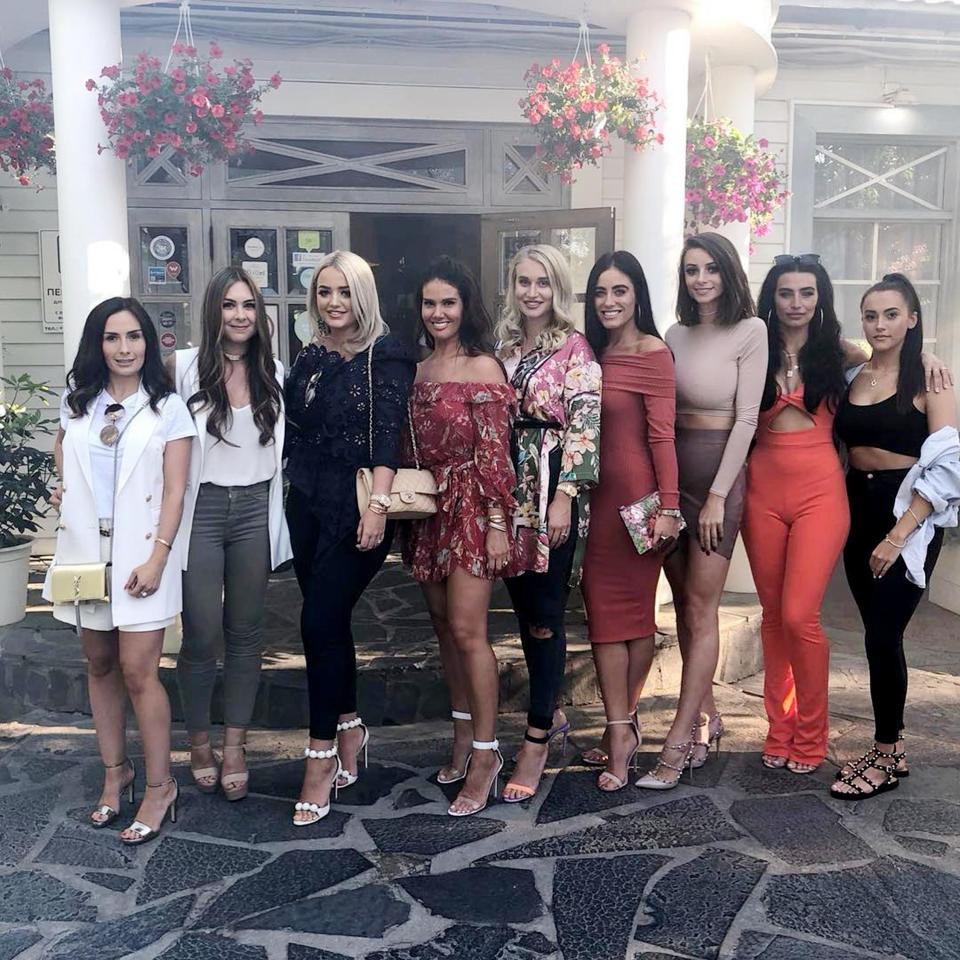  The Wags before going out for dinner while in Russia