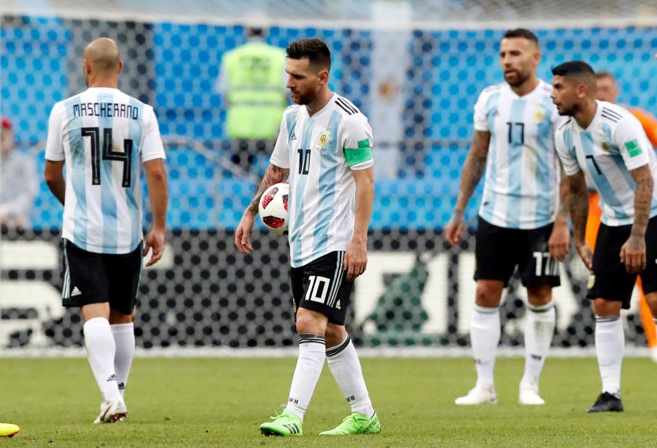 Lionel Messi's Argentina were knocked out of the World Cup by France