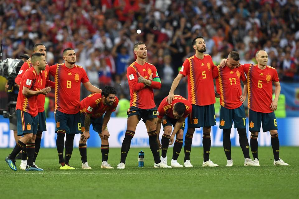  Spain had two penalties saved as they exit at the last-16 stage