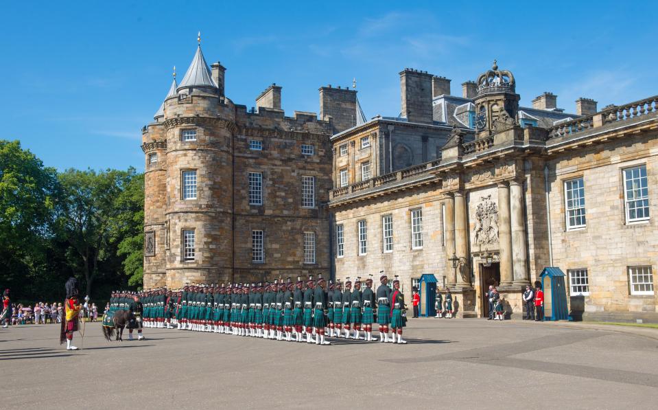  The ceremony marks the traditional start to the monarch's stay at the Palace of Holyroodhouse