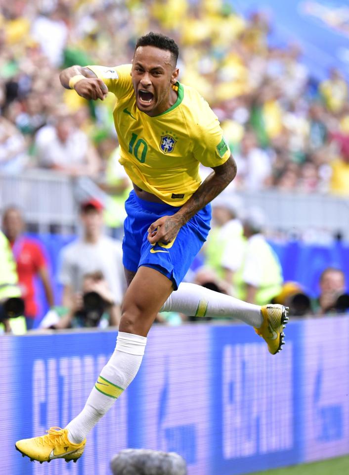  Neymar has scored two goals for Brazil in Russia