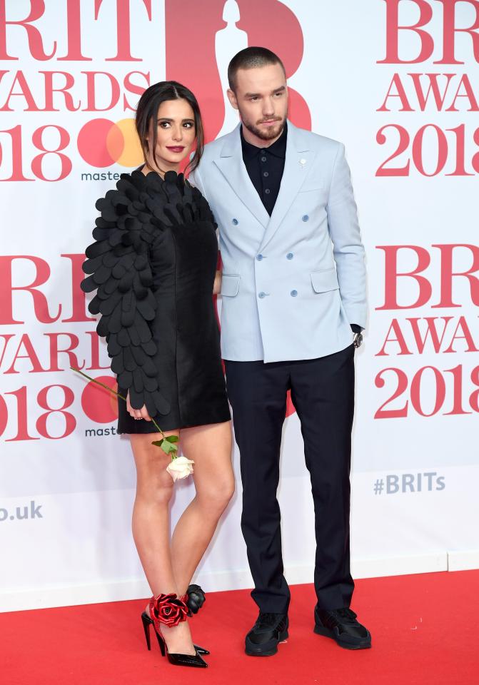  Liam and his ex Cheryl at the Brit Awards earlier this year