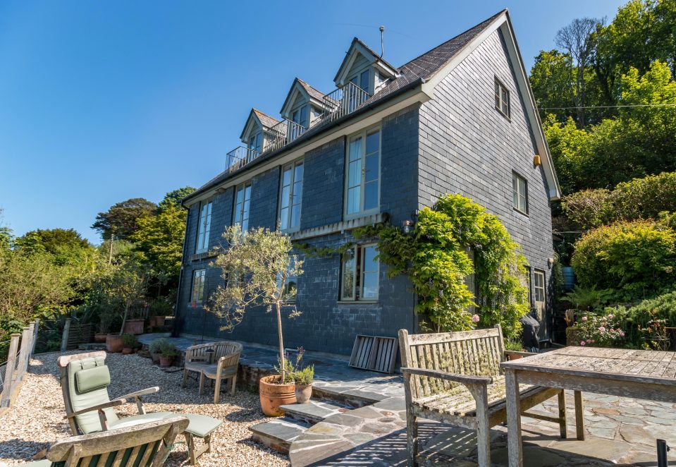  Cottage sits directly above Mylor Creek near Falmouth, Cornwall