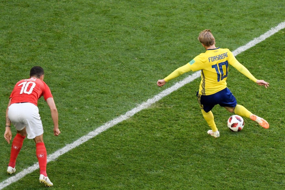 Switzerland crashed out of the World Cup after losing 1-0 to Sweden