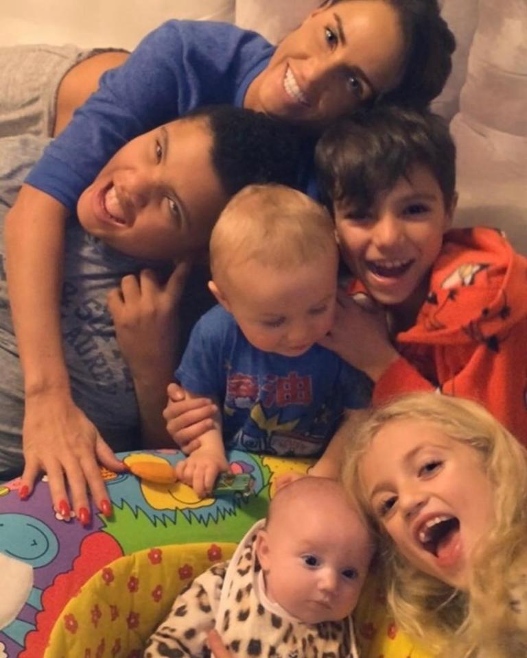  The mum-of-five has left four of her kids with their dads and Harvey with a neighbour