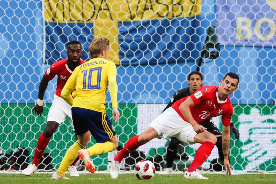 Xhaka, 25, went to ground too easily as Emil Forsberg skipped past him to net the only goal of the game