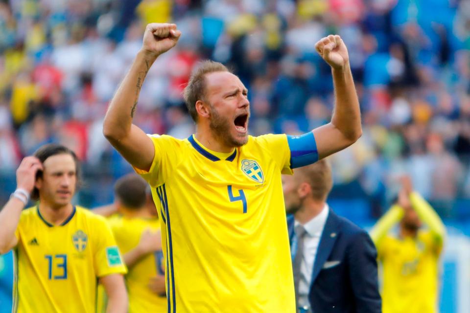  Andreas Granqvist and Sweden negotiated their way past Switzerland in the World Cup last-16