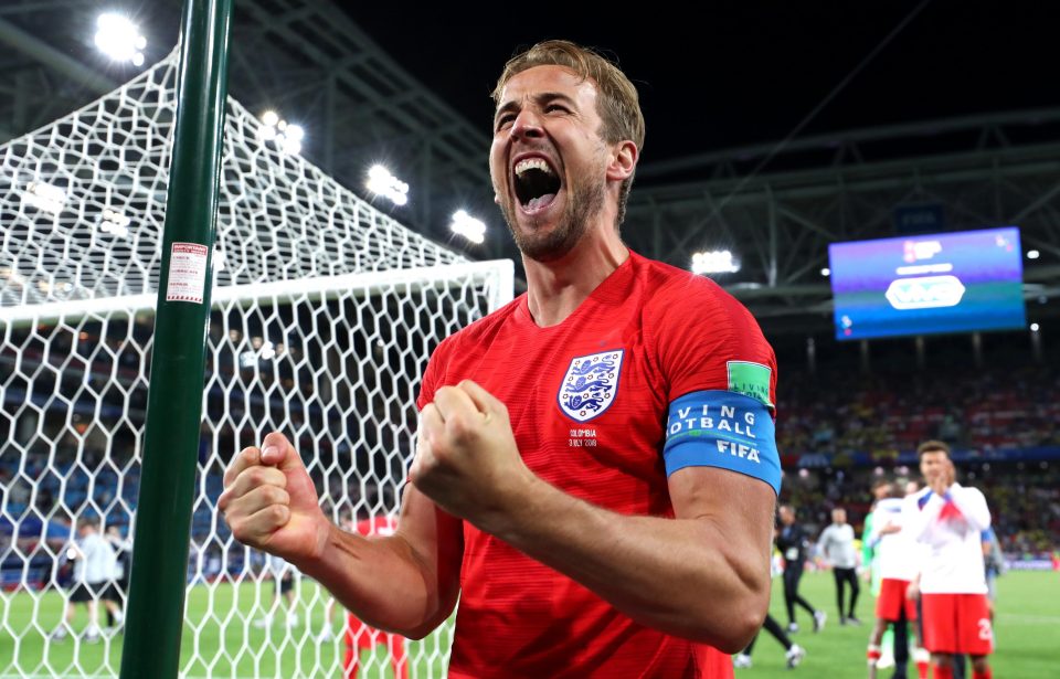  Best day of his life?...England captain Harry Kane enjoys the moment