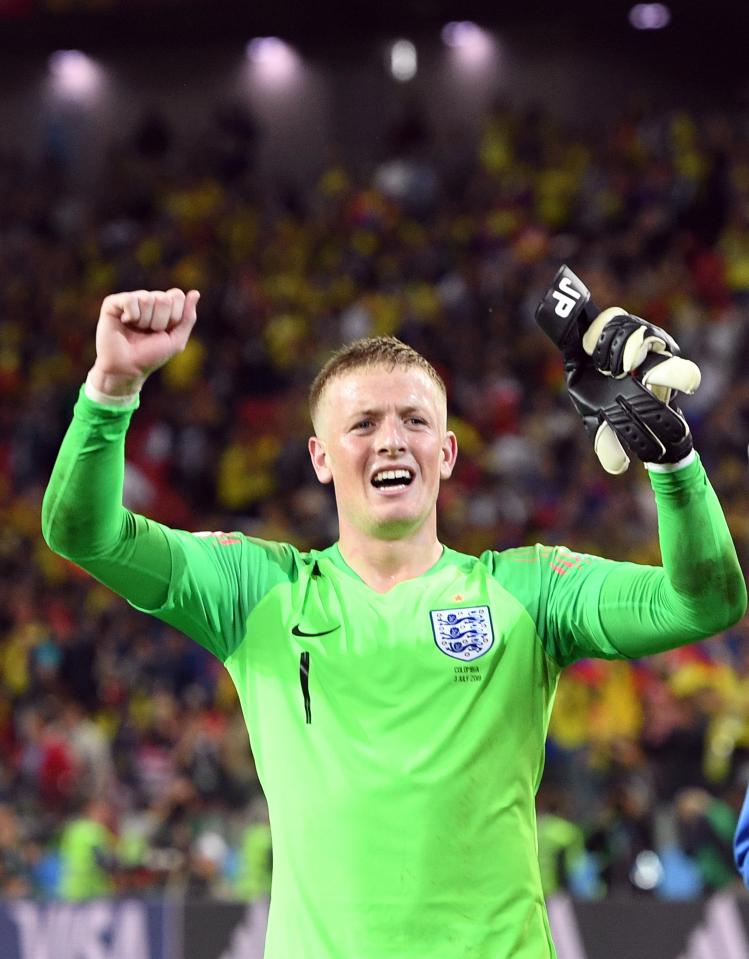  Jordan Pickford was in inspired form against Colombia