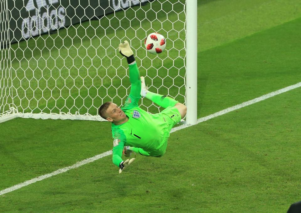  Pickford kept out Carlos Bacca's penalty to set up the shoot-out win