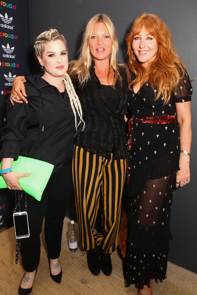  The star partied with Kate Moss and make-up artist Charlotte Tilbury at an Adidas party