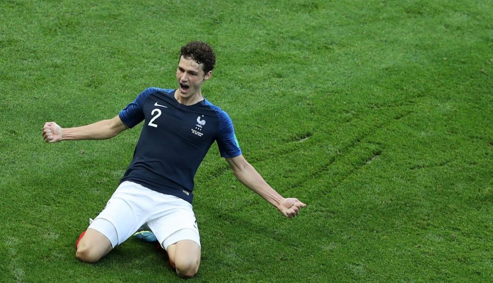  Benjamin Pavard celebrates his wonder strike against Argentina