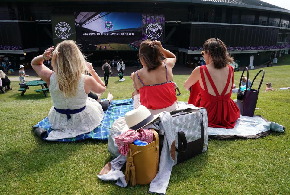  The rain stayed off at Wimbledon today