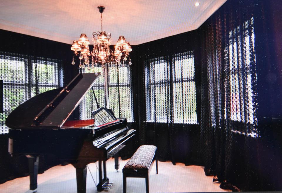  Sanchez's home includes a stunning piano room